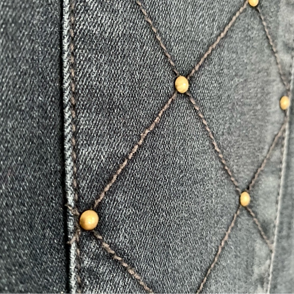 Express Denim Studded Distressed Leggings Size 4 - Picture 4 of 6